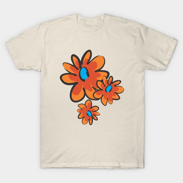 Orange flowers T-Shirt by OpyShop